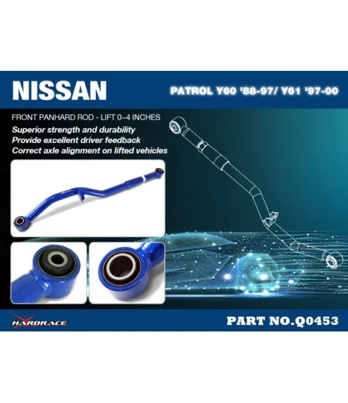 Hardrace Q0453 Front Panhard Rod Nissan Patrol - 