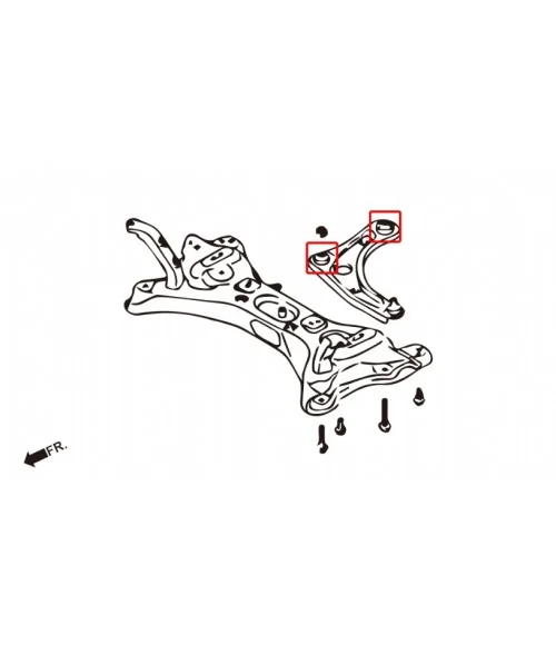 Hardrace Q0455 Front Lower Arm Bushing Nissan March - 