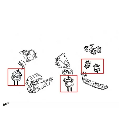 Hardrace 6612 Engine & Transmission Mounts Honda S2000 - 