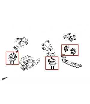 Hardrace 6612 Engine & Transmission Mounts Honda S2000 - 