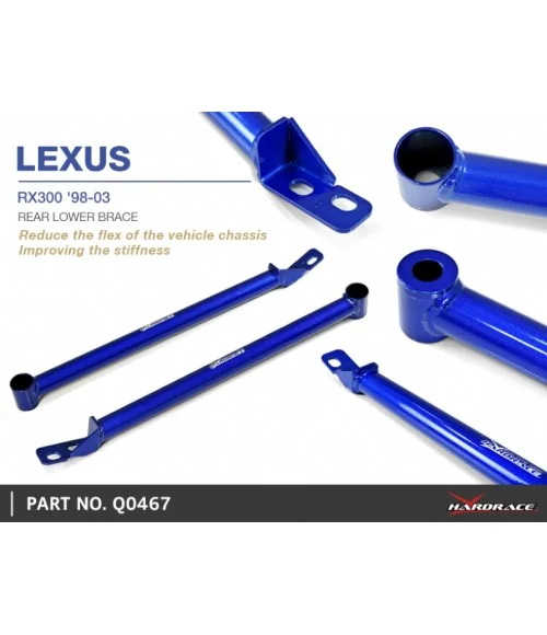 Hardrace Q0467 Rear Lower Brace Lexus RX - 