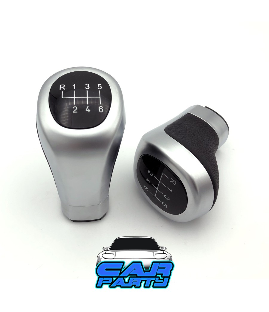 Pomello Leva cambio BMW 6 marce short SILVER GRIGIO Serie 1 3 5 E60 E87 E90 E92 Pomello Leva cambio BMW 6 marce short SILVER GRIGIO Serie 1 3 5 E60 E87 E90 E92