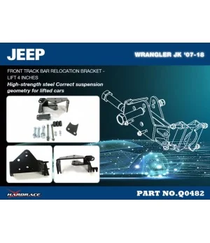 Hardrace Q0482 Front Track Bar Relocation Bracket Jeep Wrangler, Wrangler unlimited - 