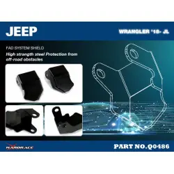 Piastra paramotore posteriore Hardrace Q0486 LCA Jeep Wrangler, Wrangler Unlimited - 