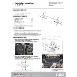 Barra stabilizzatrice posteriore aggiuntiva Hardrace Q0497 Ford Focus - 