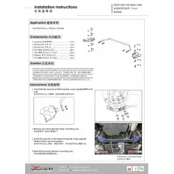Barra stabilizzatrice posteriore aggiuntiva Hardrace Q0499 Toyota Prius alpha - 