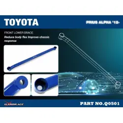 Hardrace Q0501 Front Lower Brace Toyota Prius alpha - 