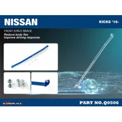 Barra stabilizzatrice anteriore Hardrace Q0506 Nissan Kicks - 