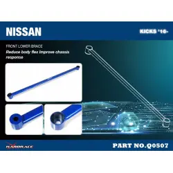Hardrace Q0507 Rinforzo inferiore anteriore Nissan Kicks - 