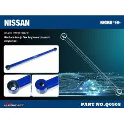 Hardrace Q0508 Supporto inferiore centrale Nissan Kicks - 