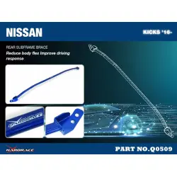 Hardrace Q0509 Rear Subframe Brace Nissan Kicks - 