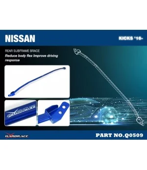 Supporto del telaio ausiliario posteriore Hardrace Q0509 Nissan Kicks - 