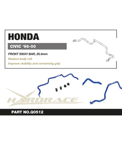 Hardrace Q0512 Front Sway Bar Honda Civic - 