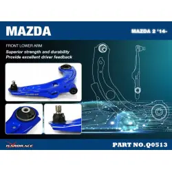 Braccio di controllo anteriore inferiore Hardrace Q0513 Mazda 2 - 