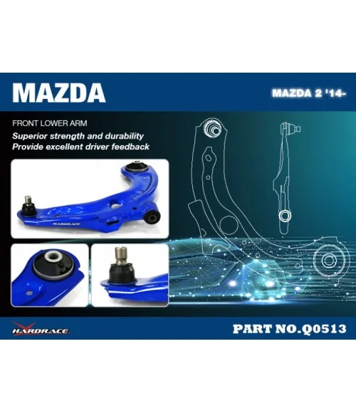 Hardrace Q0513 Front Lower Control Arm Mazda 2 - 