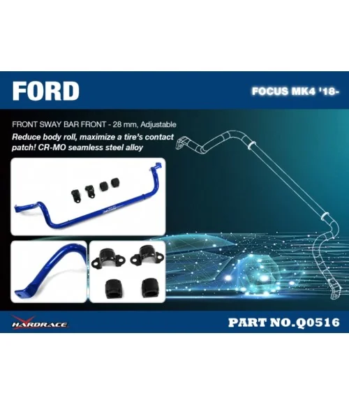 Hardrace Q0516 Front Sway Bar Ford Focus - 