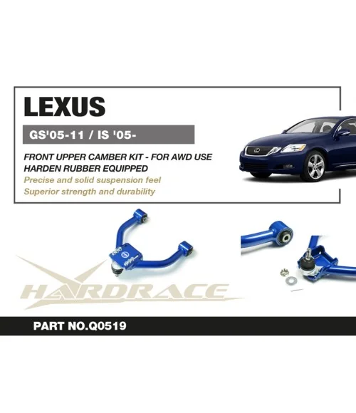 Hardrace Q0519 Front Upper Camber Kit Lexus GS, IS, Toyota Crown, Mark x - 