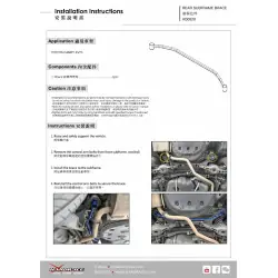 Supporto del telaio ausiliario posteriore Hardrace Q0520 Toyota Camry - 