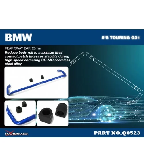 Hardrace Q0523 Rear Sway Bar Bmw 5 Series - 