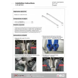 Hardrace Q0524 Rinforzo inferiore posteriore Mercedes-Benz Classe Glc - 