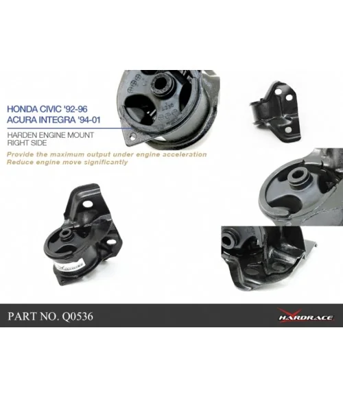 Hardrace Q0536 Right Engine Mount Honda Civic, Integra - 
