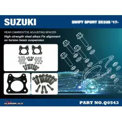Distanziale di regolazione camber/convergenza posteriore Hardrace Q0543 Suzuki Swift - 