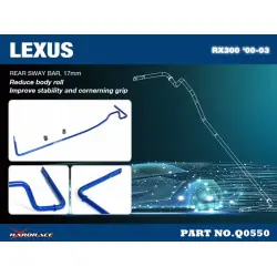 Barra stabilizzatrice posteriore Hardrace Q0550 Lexus RX - 
