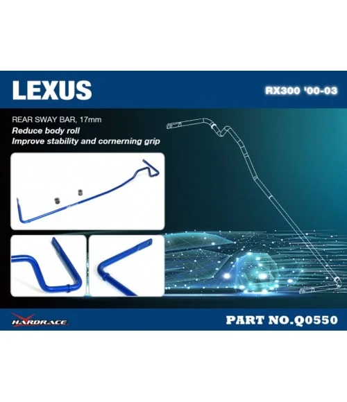 Hardrace Q0550 Rear Sway Bar Lexus RX - 