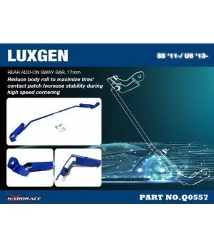Barra stabilizzatrice posteriore Hardrace Q0557 Luxgen S5, U6 - 