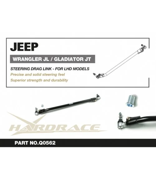 Hardrace Q0562 Steering Drag Link Jeep Gladiator, Wrangler - 