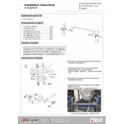 Hardrace Q0565 Rear Add On Sway Bar Skoda Fabia - 