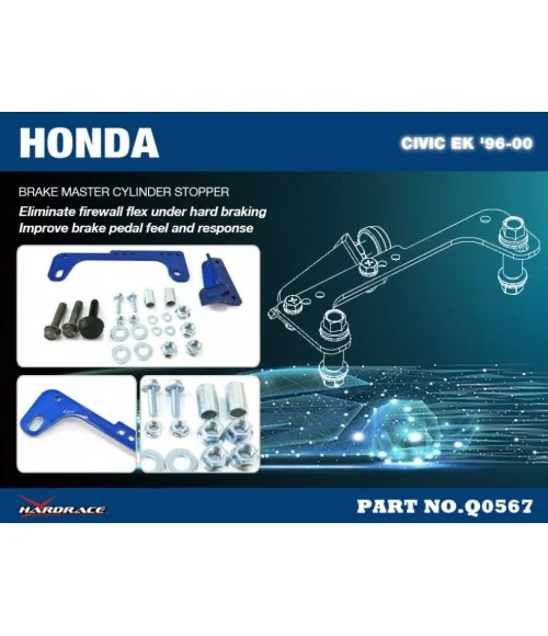 Hardrace Q0567 Brake Master Cylinder Stopper Honda Civic - 