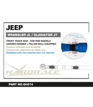 Hardrace Q0574 Front Track Bar Jeep Gladiator, Wrangler, Wrangler unlimited - 