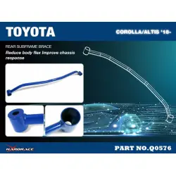 Supporto del telaio ausiliario posteriore Hardrace Q0576 Toyota Corolla/altis/auris - 