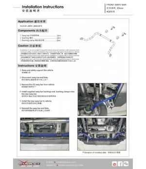 Hardrace Q0578 Front Sway Bar Suzuki Jimny - 