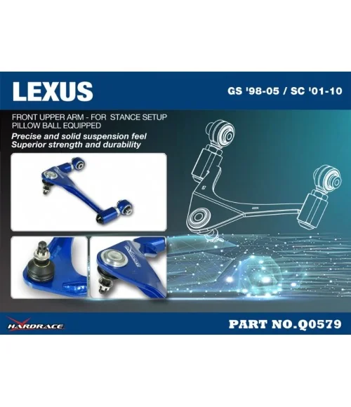 Hardrace Q0579 Front Upper Arm Lexus GS, SC, Toyota Aristo - 