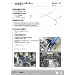 Hardrace Q0583 Barra antirollio posteriore Toyota Corolla/altis/auris - 