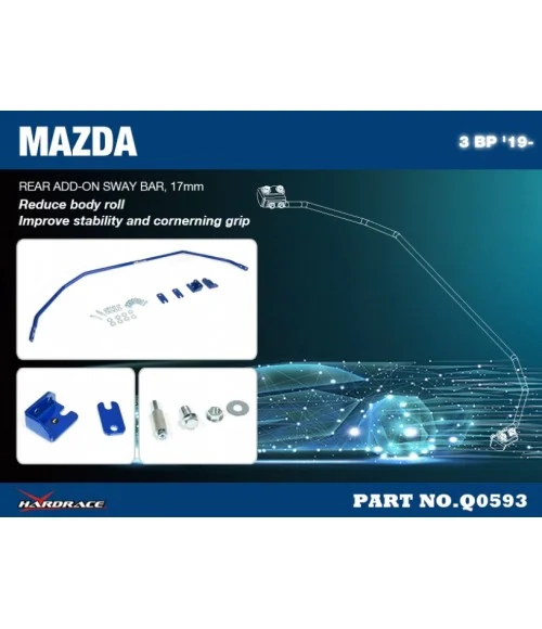 Hardrace Q0593 Rear Add-on Sway Bar Mazda 3, CX-30 - 