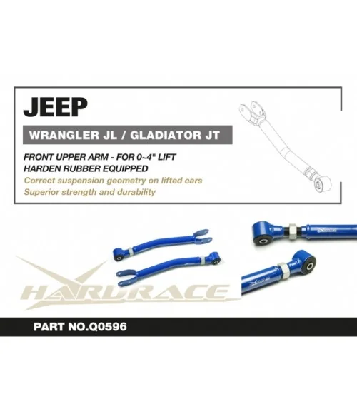 Hardrace Q0596 Front Upper Arm Jeep Gladiator, Wrangler, Wrangler unlimited - 