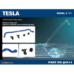 Barra stabilizzatrice anteriore Hardrace Q0614 Tesla Model 3 - 