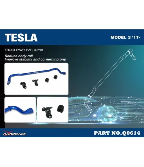 Barra stabilizzatrice anteriore Hardrace Q0614 Tesla Model 3 - 
