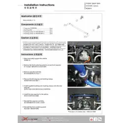 Barra stabilizzatrice anteriore Hardrace Q0614 Tesla Model 3 - 