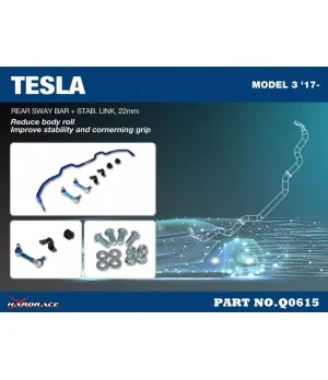 Hardrace Q0615 Rear Sway Bar Tesla Model 3 - 