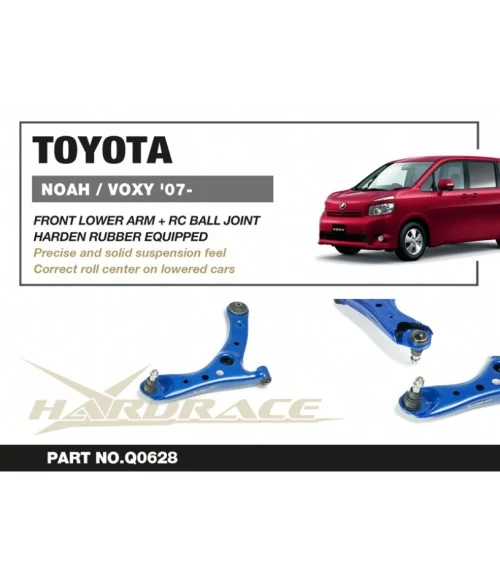 Hardrace Q0628 Braccio inferiore anteriore + giunto sferico RC Toyota NOAH - 