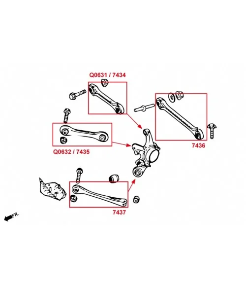 Hardrace Q0632 Rear Upper Front Arm Bmw - 