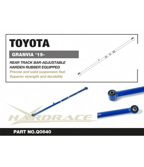 Hardrace Q0640 Rear Track Bar-adjustable Toyota Hiace - 