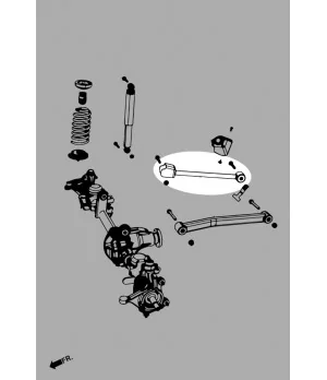 Hardrace Q0641 Braccio superiore anteriore Jeep Wrangler, Wrangler Unlimited - 
