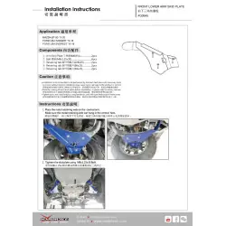 Hardrace Q0645 Front Lower Arm Skid Plate Ford Ranger, Everest, Mazda BT-50 - 