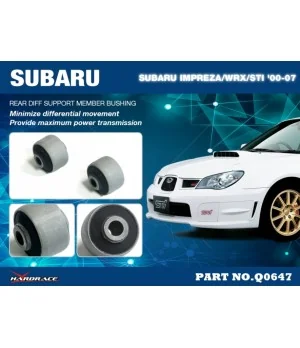 Hardrace Q0647 Rear Diff Support Member Bushing Subaru Impreza - 