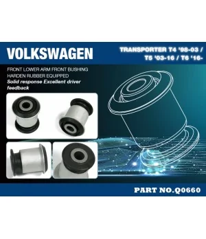 Hardrace Q0660 Boccola braccio inferiore anteriore-anteriore Volkswagen Transporter - 